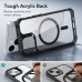 iPhone 14/13 with silicone edges, plastic transparent with back MagSafe case