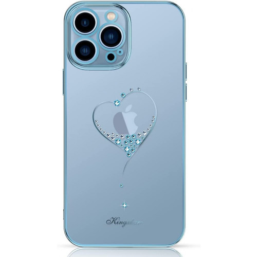 APPLE IPHONE 13 - transparent, blue with edges Swarovki