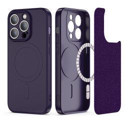 iPhone 14 Pro dark purple silicone case MagSafe