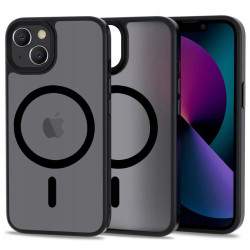 iPhone 13 Mini with black silicone edges, with plastic back (matte) MagSafe case