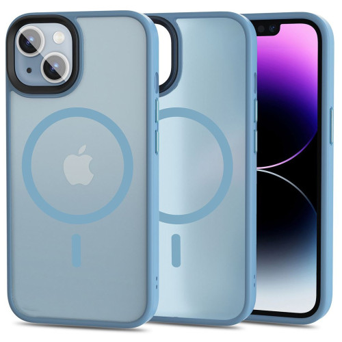 iPhone 14 silicone edgede, with plastic back MagSafe case