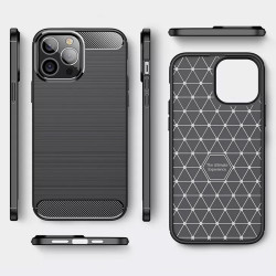 iPhone 14 Plus black carbon silicone case