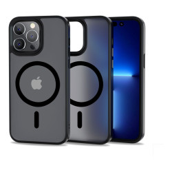 iPhone 14 Pro Max with black silicone edges, with plastic back (matte) MagSafe case iPhone 14 Pro Max with black silicone edges, with plastic back (matte) MagSafe case