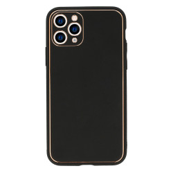 iPhone 14 Plus black silicone case, tagumine osa kaetud nahaga iPhone 14 Plus black silicone case, tagumine osa kaetud nahaga