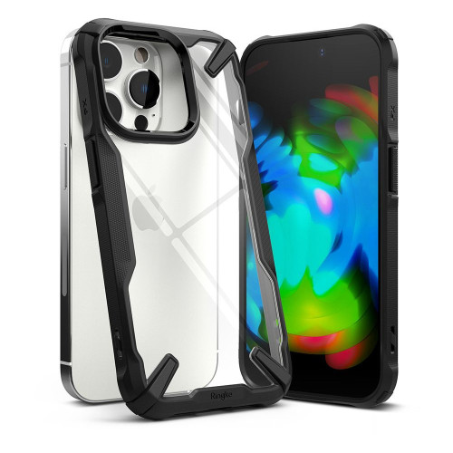 Apple iPhone 14 Pro Max - Must/läbipaistev silikoonümbris