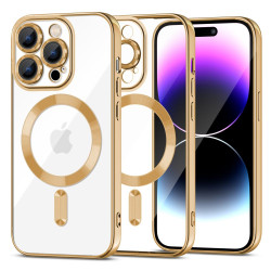 iPhone 15 Pro Gold/прозрачный Magshine MagSafe чехол iPhone 15 Pro Gold/прозрачный Magshine MagSafe чехол