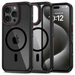 iPhone 16 Pro, чёрный /красный MagHybrid MagSafe чехол