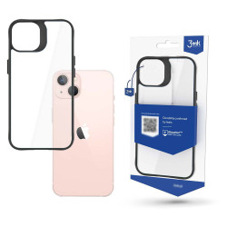 Apple iPhone 14 - прозрачный силиконовый чехол/с чёрными краями