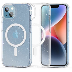 iPhone 13 Mini прозрачный glitter, MagSafe силиконовый чехол