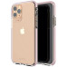 iPhone 11 Pro Max с розовыми силиконовыми краями, с прозрачной пластиковой задней частью чехол