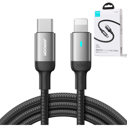 iPhone кабель для зарядки JOYROOM USB-C/LIGHTNING 20W (1 2M чёрный)