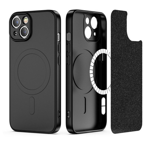 iPhone 14 Plus/15 Plus чёрный MagSafe силиконовый чехол