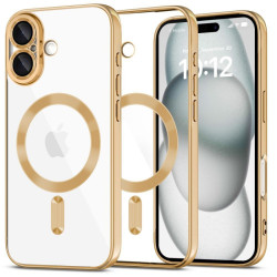 iPhone 16, Gold /прозрачный MagSafe чехол