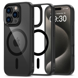 iPhone 16 Pro чёрный/прозрачный Magmat MagSafe силиконовый чехол