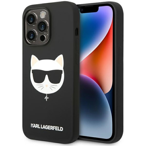 iPhone 14 Pro чёрный Karl Lagerfeld силиконовый чехол