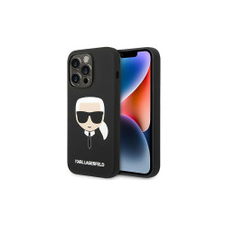 Apple iPhone 14 Pro - Karl Lagerfeld чёрный силиконовый чехол Apple iPhone 14 Pro - Karl Lagerfeld чёрный силиконовый чехол