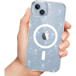iPhone 15 Pro Glitter/прозрачный MagSafe силиконовый чехол iPhone 15 Pro Glitter/прозрачный MagSafe силиконовый чехол